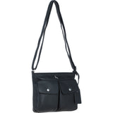 Adjustable Crossbody & Shoulder Bag Black: Cardiff
