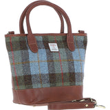 Ashwood Leather & Harris Tweed® Cloth Large Grab Bag  Tan/Mcload: TW-64-02-TM
