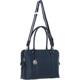 Ashwood 3 Section Large Leather Handbag Navy: X-39