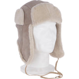 Unisex Sheepskin Trapper Hat Stone: 208