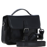 Ashwood Leather Mini Crossbody Satchel Bag Black: P-61