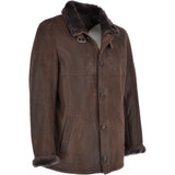 Classic Leather Sheepskin Coat Brown : Gerald
