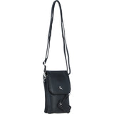 Ashwood Leather Smartphone Crossbody Bag Black: York