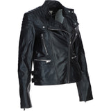 Brampton Leather Ladies Biker Jacket Black: B Soho
