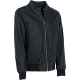 Men's Real Light Weight Leather Regular Fit Bomber Jacket Black: G Bomber