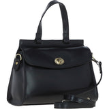Ashwood Medium Leather Grab Bag Black: V-83