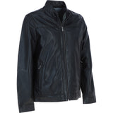 Ashwood Men’s Real Soft Leather Jacket with Mandarin Collar and Straight Zip Black: NEW COOPER