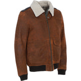 Classic Trapper Suede Leather Pilot Jacket Cognac: Trap-Pilot