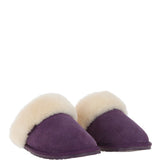 Women's Classic  Suede Sheepskin Slippers Purple: FEN-LADIES SLIPPERS