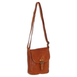 Luxury Small Leather Flight Bag Tan: D-90
