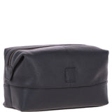 Mens Leather Washbag Black: Milo