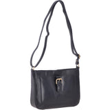 Vegetable Tanned Small Leather Shoulder Bag Navy : V-27