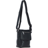 Ashwood Leather Men's Cross Body Flap Bag Black: PL-44
