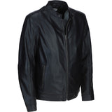 Ashwood Leather Mandarin Collar Biker Jacket Black: AMJ-31