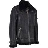 Luxury Sheepskin Pilot Jacket Black: MP 40