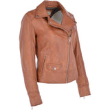 Short Biker Jacket Cognac: MAJESTIC