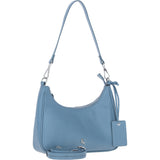 Ashwood Leather Ladies Shoulder X Crossbody Bag Denim Blue: 64397