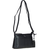 Elegant Leather Shoulder Bag Black: Dublin