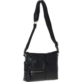 Exquisite Ashwood Leather Cross Body Bag for Women Black: G-17