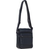 Ashwood Leather Men's Zip Crossbody Bag Black: S-62