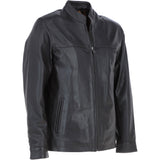 Ashwood Men’s Casual Real Leather Jacket with Mandarin Collar and Hidden Zip Brown: AWM-COOPER