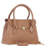 Premium Leather Shoulder Bag with Detachable Crossbody Strap Butterscotch: Y-56