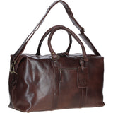 Large Leather Weekend Holdall Brown: TL-009
