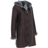 Ladies Sheepskin Duffle Brown: 5928