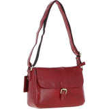 Vintage Leather Cross Body Shoulder Bag Red – G22