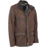 Mens Trapper Leather Jacket Brown 27: 162211