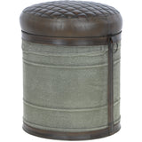 Ashwood Leather Home Bar Stool Brown/Grey: KI-039
