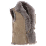 Reversible Toscana Suede Leather Gilet Mouse Tt: KB-42