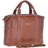 Leather Vintage Laptop Work Bag Tan : G-34