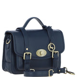 Stylish Ashwood Leather Large Satchel Bag Navy: Y-63
