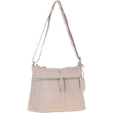 Sleek Luxe Leather Shoulder Bag Mushroom: Mourne