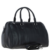 Luxury Leather Duffle Bag with Detachable Strap Black: pl-47
