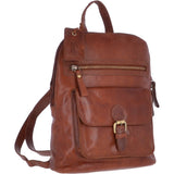 Small Vintage Leather Backpack Honey  – G25