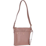 Small Zip Top Leather Crossbody Bag Lychee – 62675