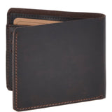 Leather Oily Hunter Wallet Brown : 1881