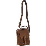 Small Vintage Leather Messenger Bag Tan: Miro