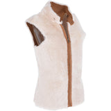 Slimline Reversible Suede Sheepskin Body Warmer Biscuit Tan: KB-714