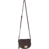 Ashwood Leather Crossbody Bag with Woven Details Brown: GV-63753