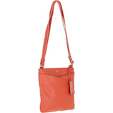 Ashwood Curve  Zip Top Leather Cross Body Bag Burnt Orange: 64640/curve