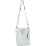 Ashwood Leather Smart Tab Cross Body Bag Ice Grey: 63621/Tab