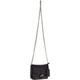 Vintage Mini Leather Cross Body Shoulder Bag With Chain Strap Black  – G27