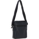 Real Leather Messenger Bag Black: LISBON