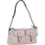 Chic and Stylish Shoulder Bag with Adjustable Strap Beige: 64416