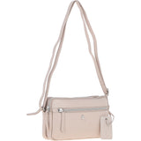 Ashwood Leather Crossbody X Shoulder Bag Mushroom: Sterling