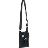 Ashwood Leather & Harris Tweed® Cloth elegance Crossbody Bag Black/Watch: TW-20-03-BW