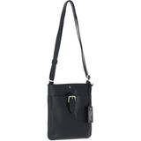 Ashwood Leather Smart Tab Cross Body Bag Black: 63621/Tab